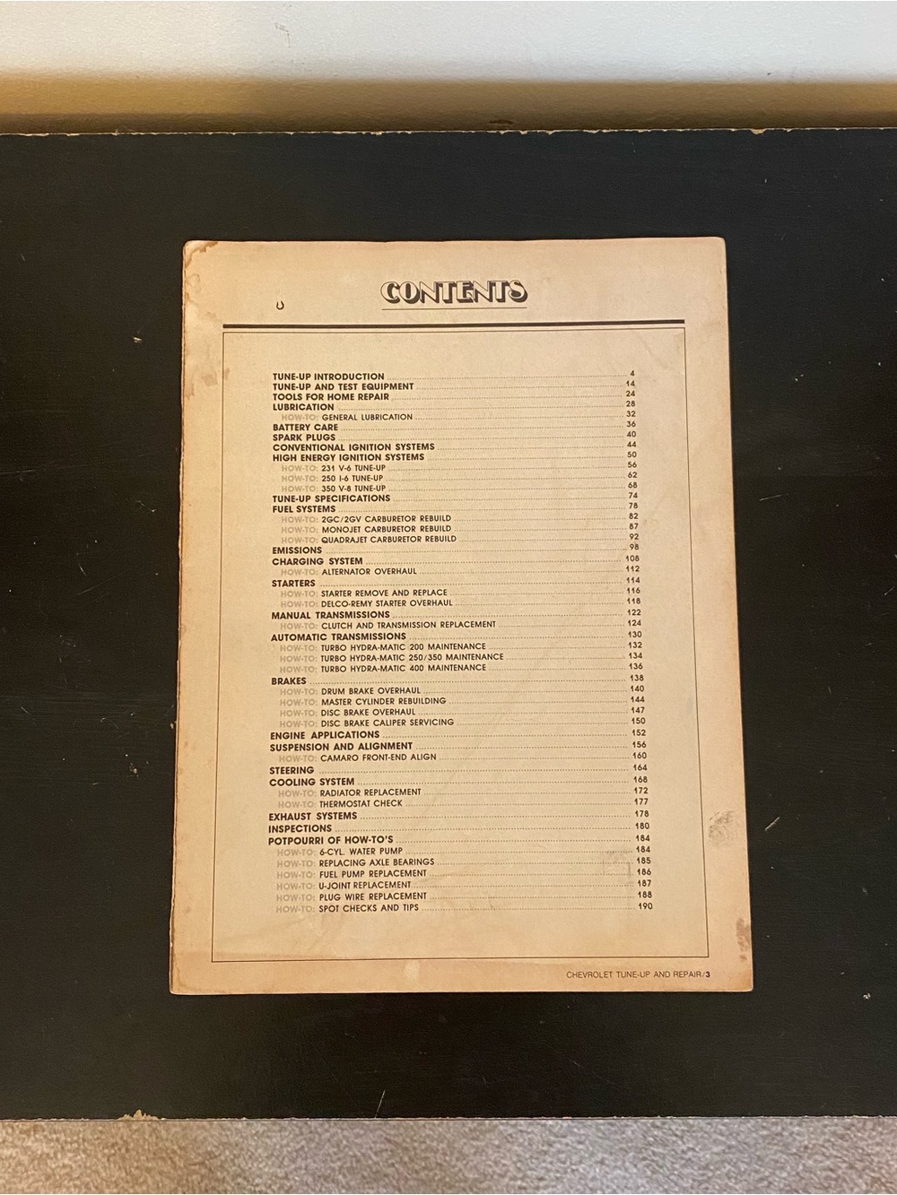 Vintage Chevrolet Tune Up & Repair Book 5037-6 Manual